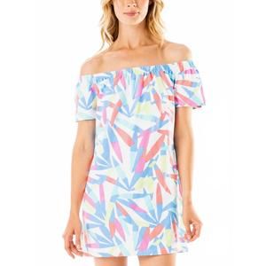 NEW RAE island time off the shoulder dress in regatta